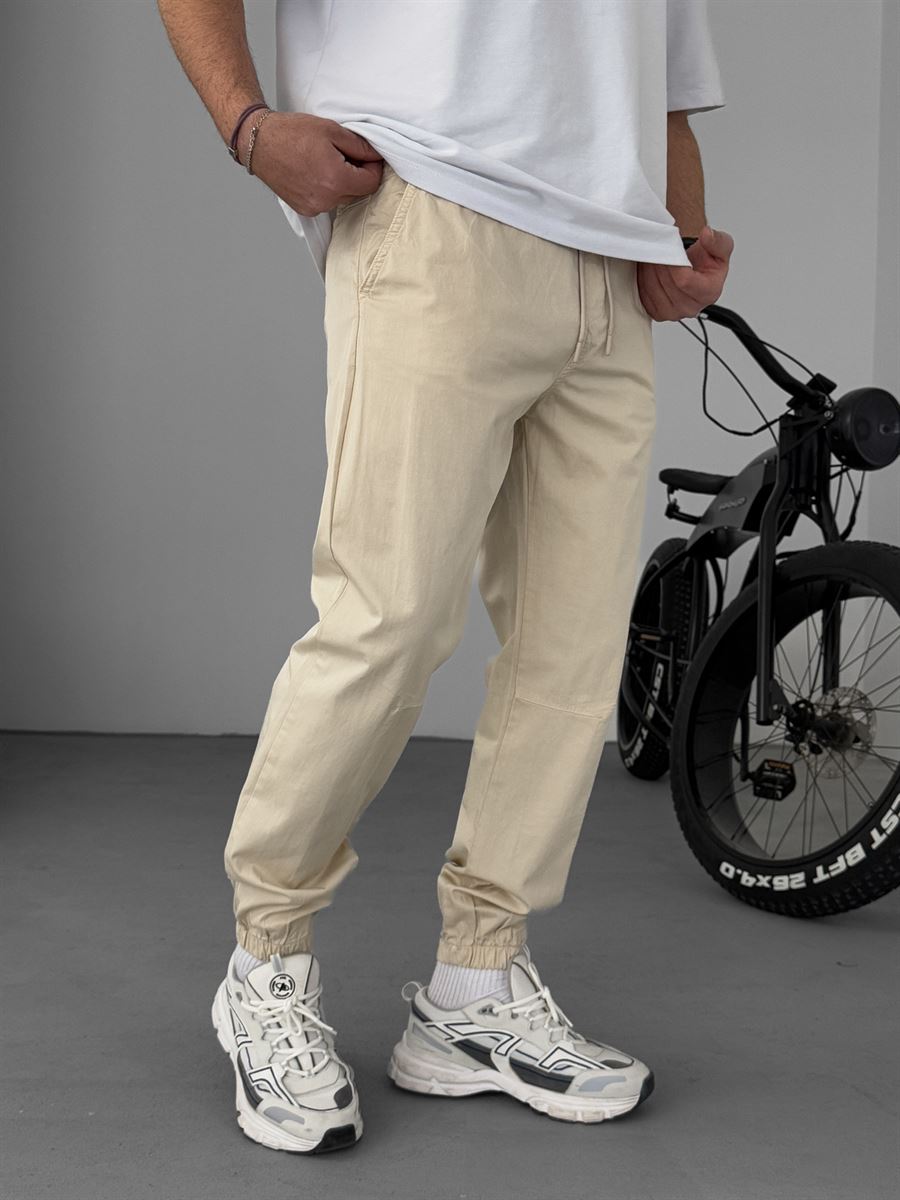 Knee Stitched Gabardine Joggers