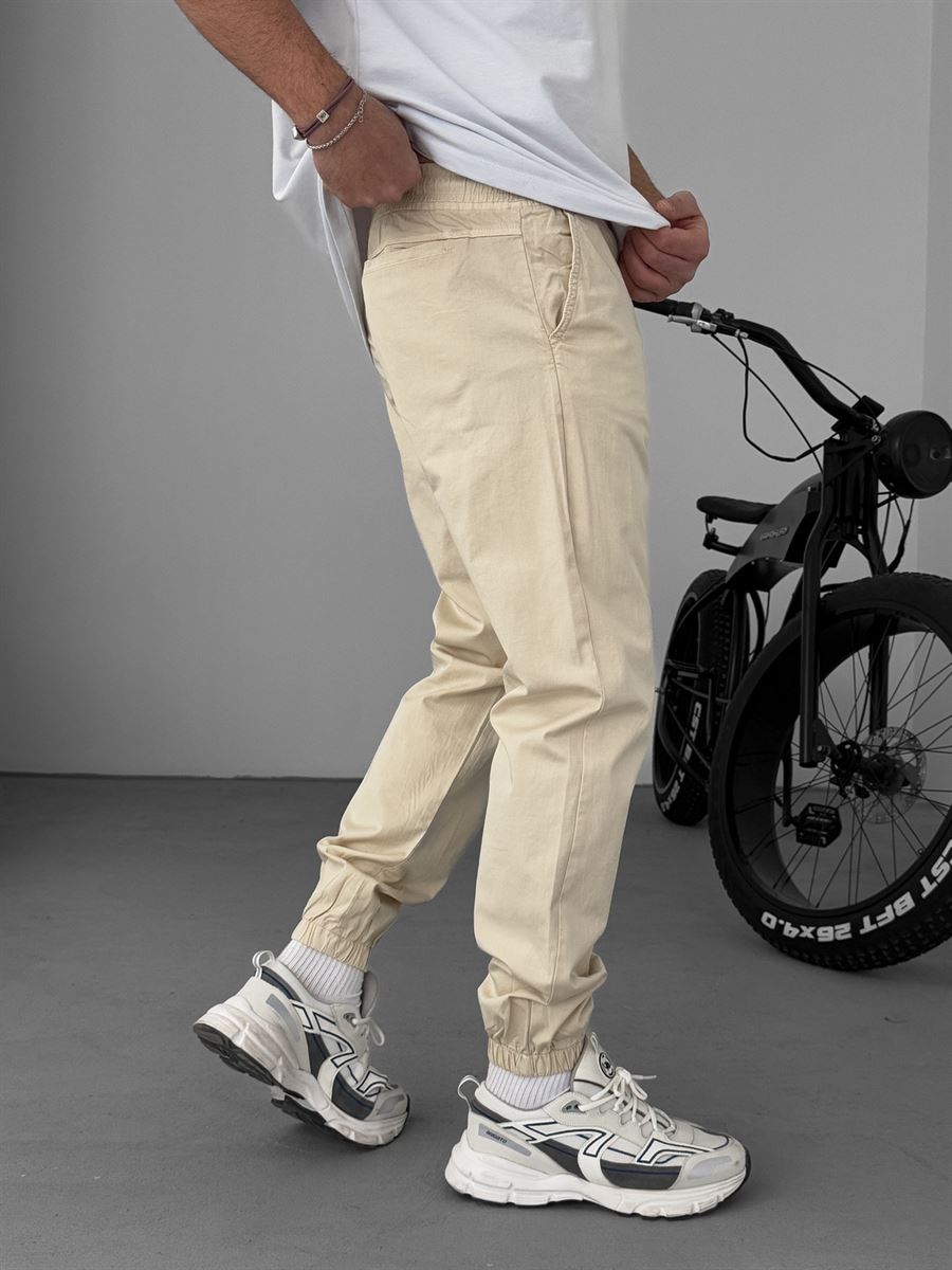 Knee Stitched Gabardine Joggers