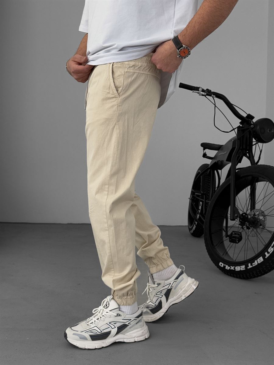 Knee Stitched Gabardine Joggers