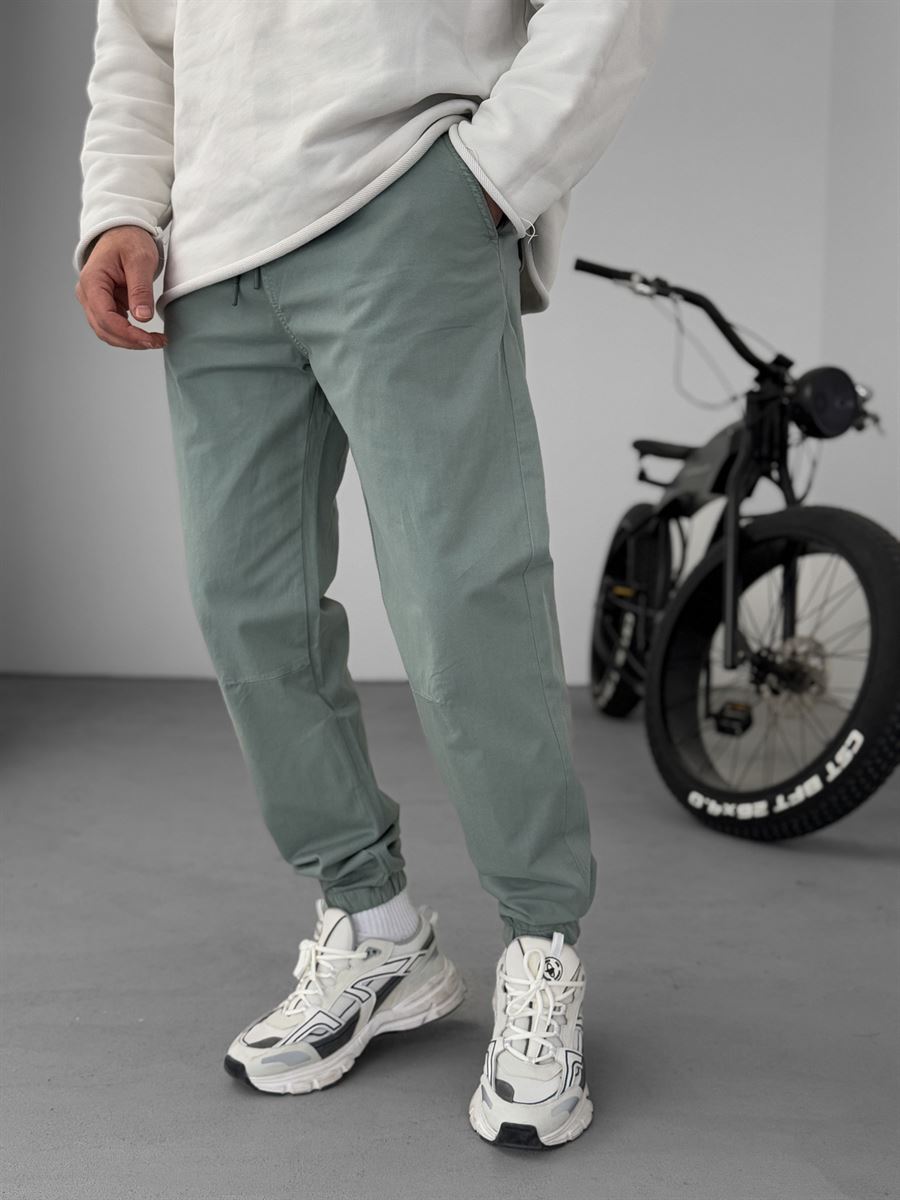 Knee Stitched Gabardine Joggers