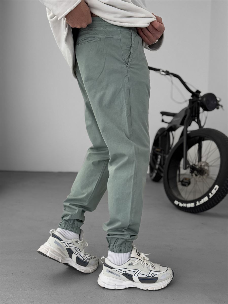 Knee Stitched Gabardine Joggers