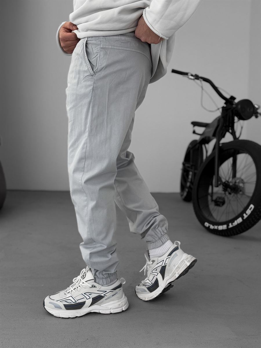 Knee Stitched Gabardine Joggers