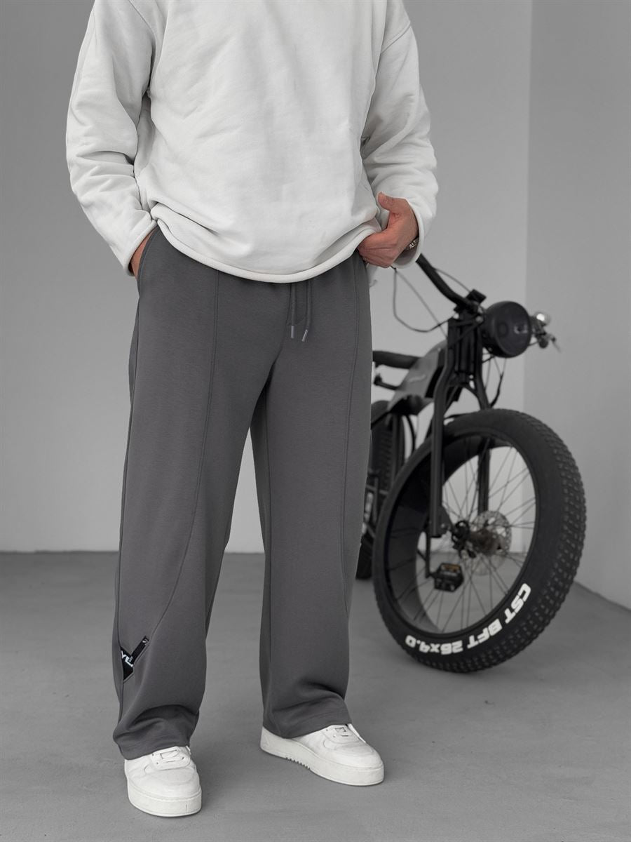 Stitched Detail Straight Leg Sweatpants