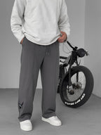 Stitched Detail Straight Leg Sweatpants