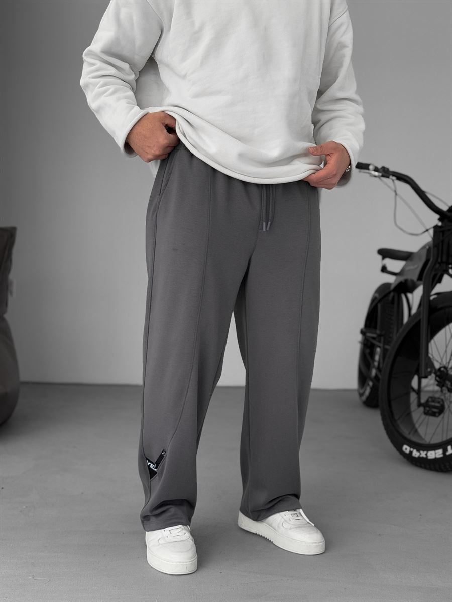 Stitched Detail Straight Leg Sweatpants