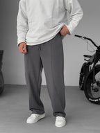 Stitched Detail Straight Leg Sweatpants