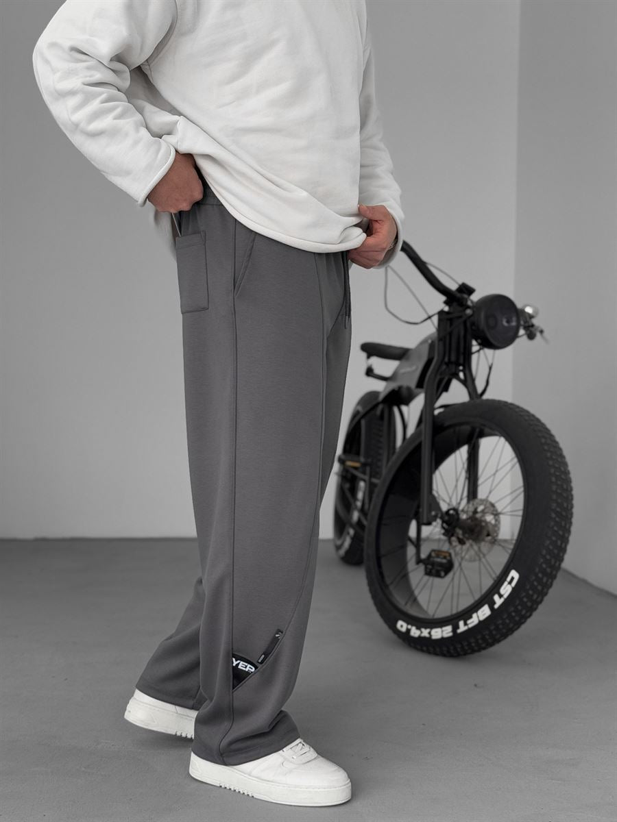 Stitched Detail Straight Leg Sweatpants