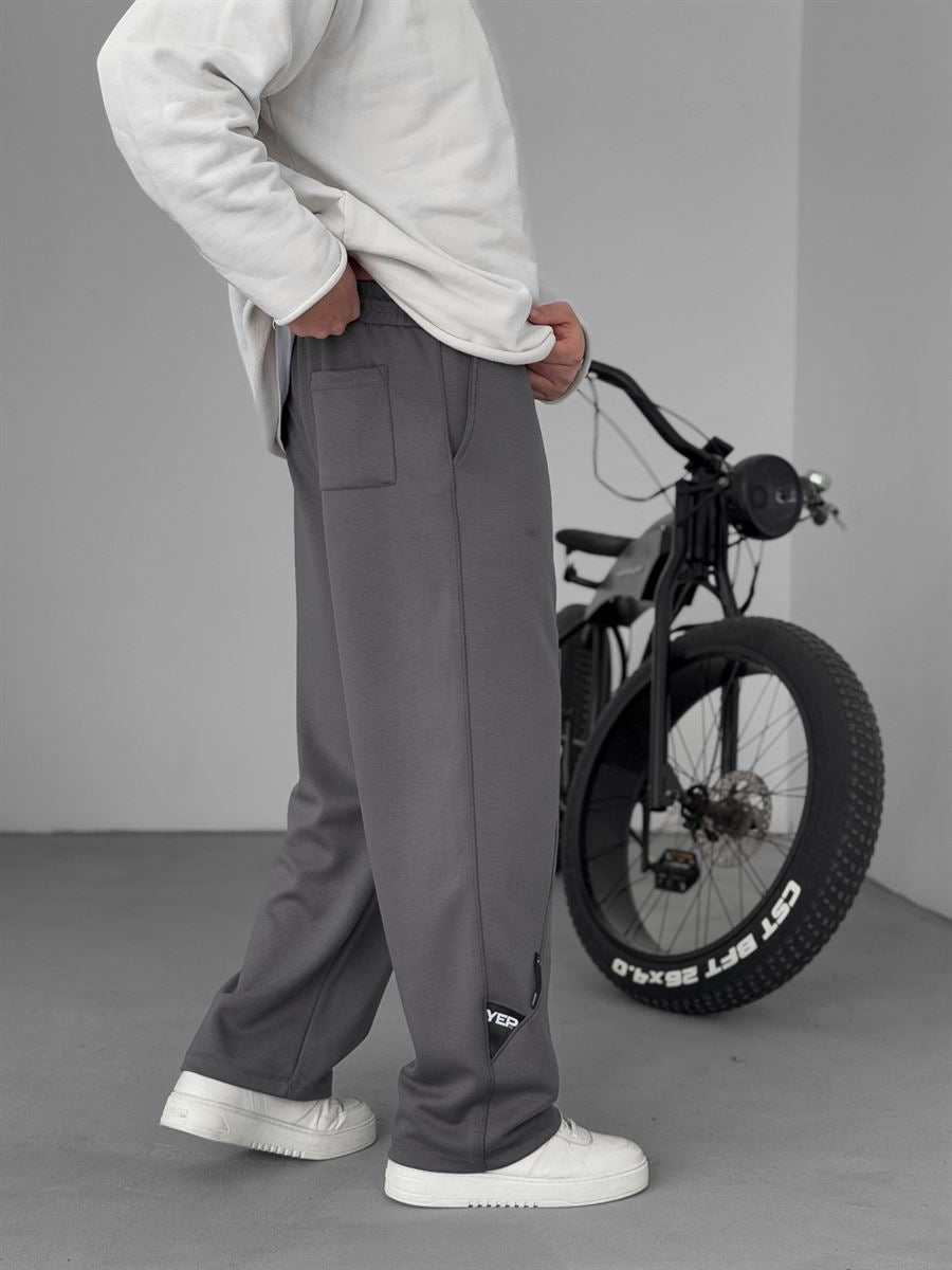 Stitched Detail Straight Leg Sweatpants