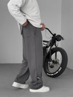 Stitched Detail Straight Leg Sweatpants