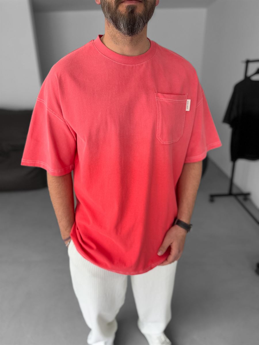 Washed Pocket Oversize T-Shirt