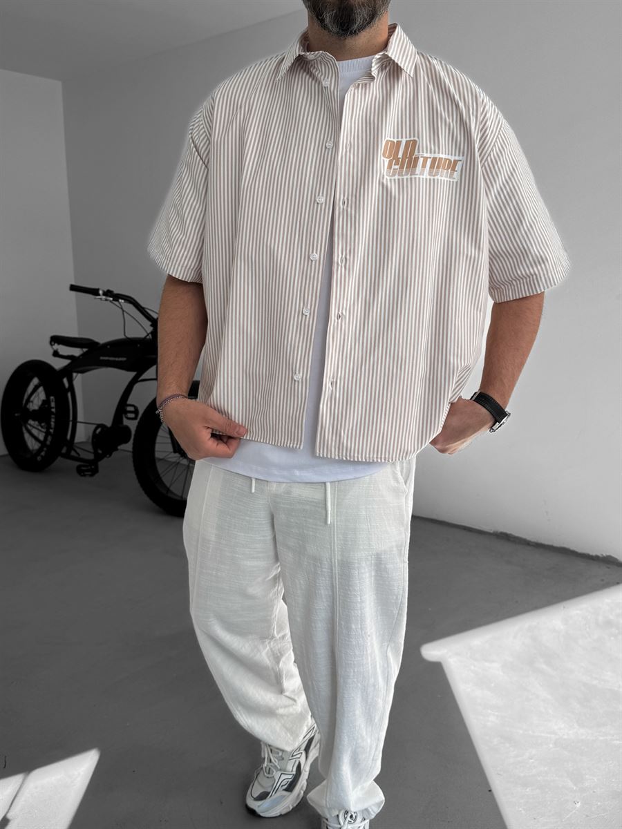 Striped Old Printed Shirt