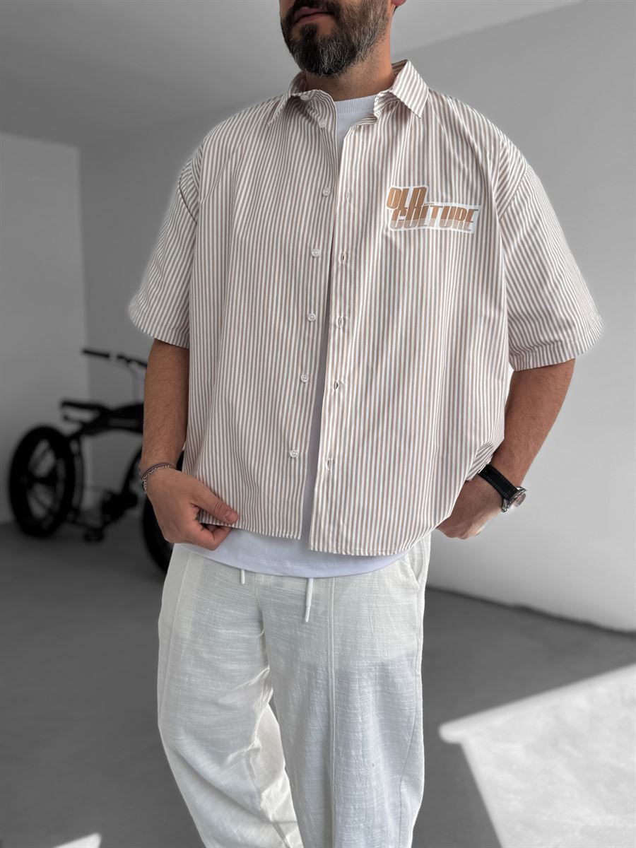 Striped Old Printed Shirt