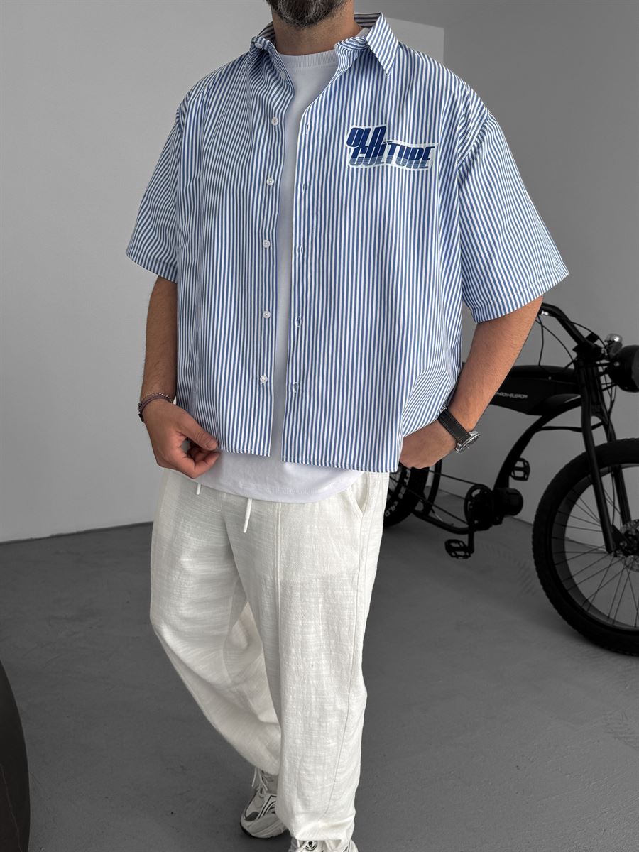 Striped Old Printed Shirt