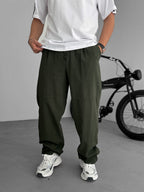 Comfortable Baggy Pants with Khaki Stitching JJ-96