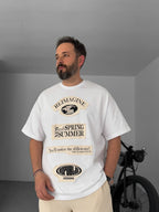 Patched Reimagine Printed Oversize T-Shirt