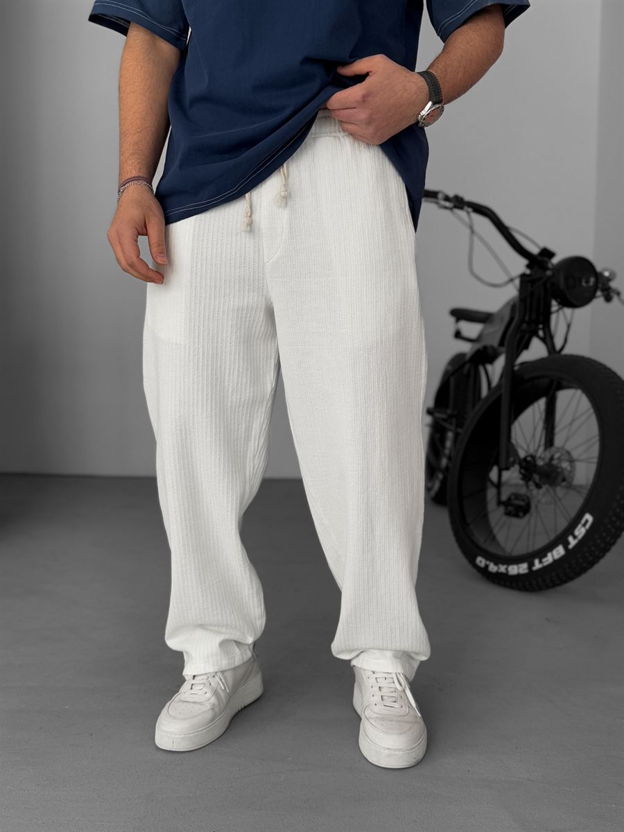 Knit Fabric Baggy Pants