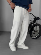 Knit Fabric Baggy Pants