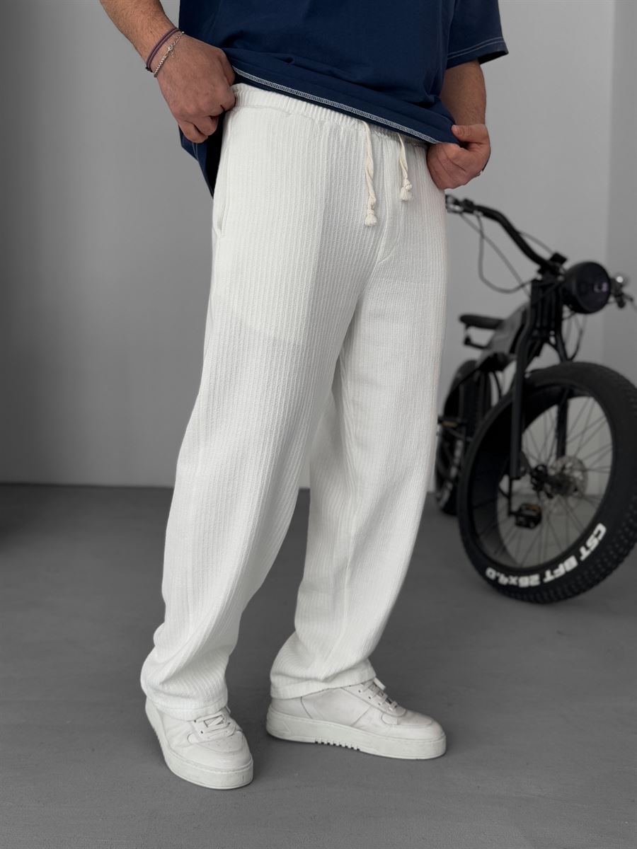 Knit Fabric Baggy Pants