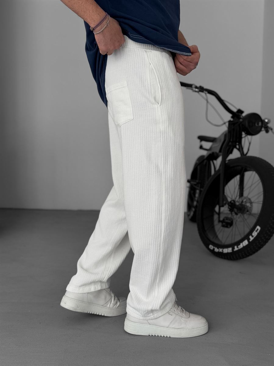 Knit Fabric Baggy Pants