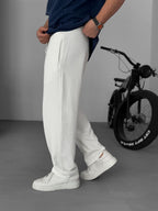 Knit Fabric Baggy Pants