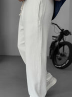 Knit Fabric Baggy Pants