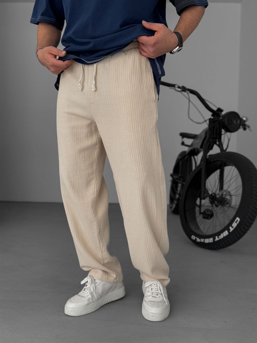 Knit Fabric Baggy Pants