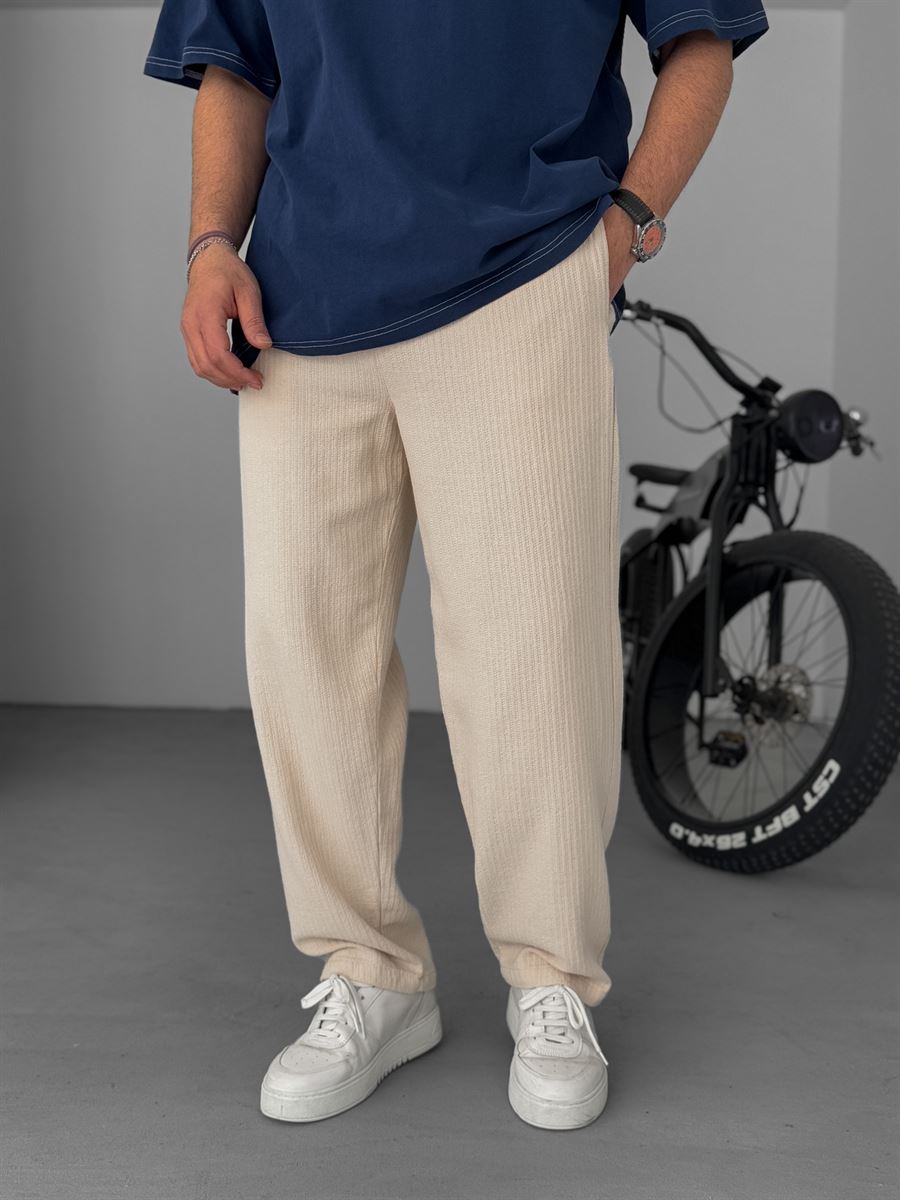 Knit Fabric Baggy Pants