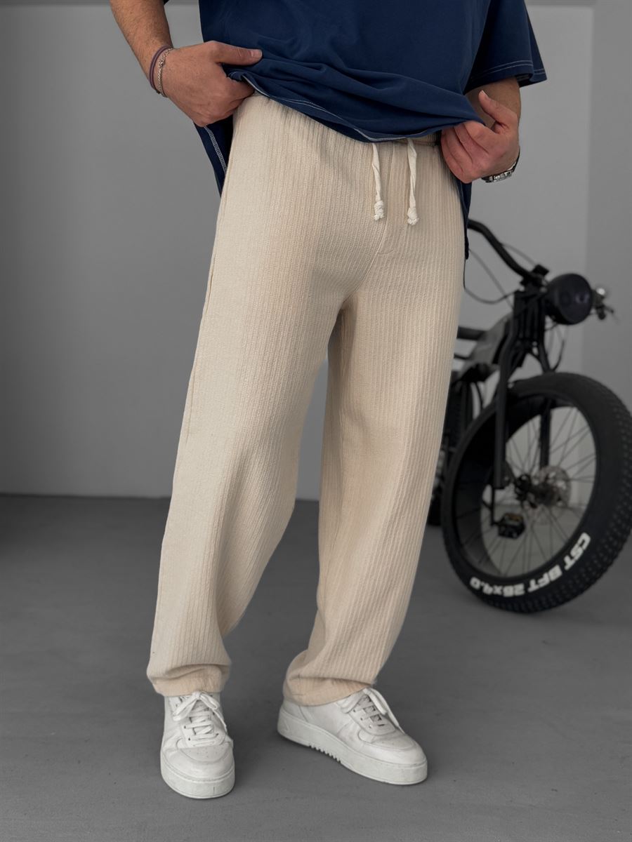 Knit Fabric Baggy Pants
