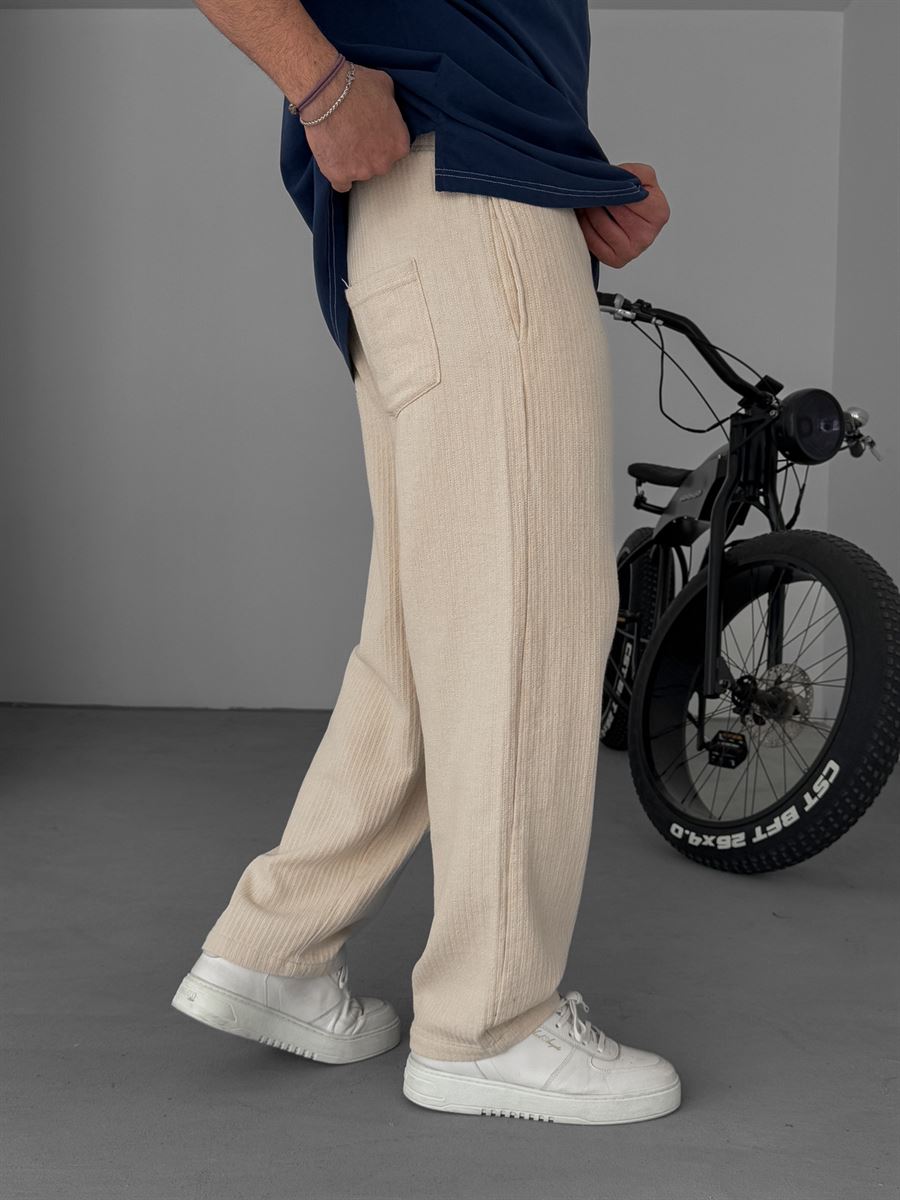 Knit Fabric Baggy Pants