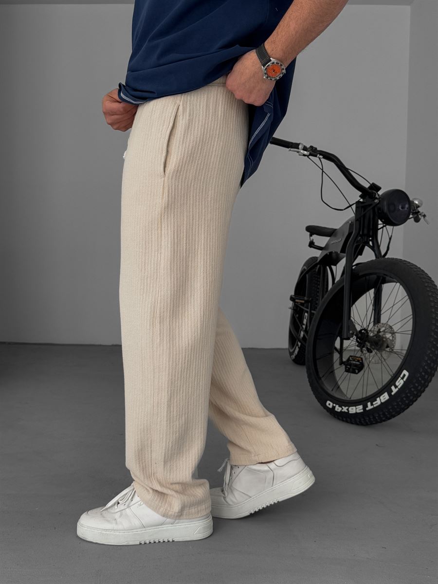 Knit Fabric Baggy Pants