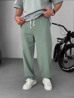 Knit Fabric Baggy Pants