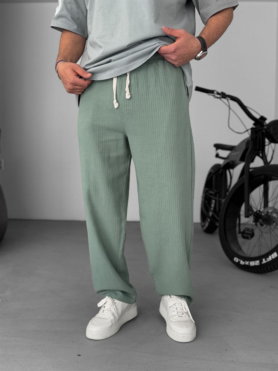 Knit Fabric Baggy Pants