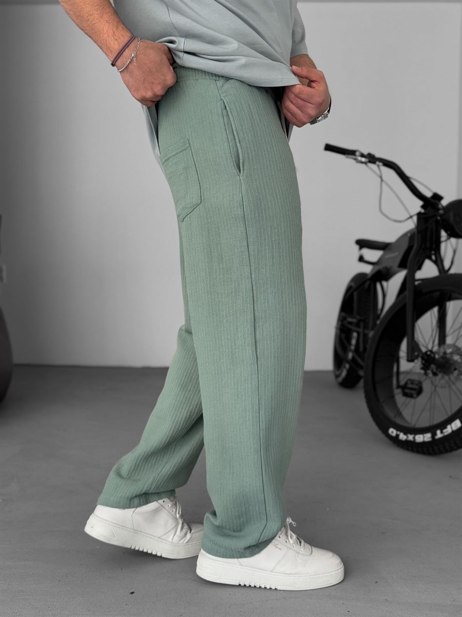 Knit Fabric Baggy Pants