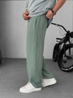 Knit Fabric Baggy Pants