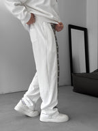 Mosaic Patched Straight Leg Sweatpants