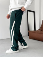 Diagonal Striped Straight Leg Sweatpants