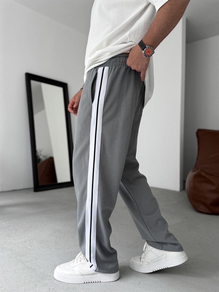 Thick Striped Straight Leg Sweatpants