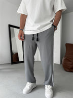 Thick Striped Straight Leg Sweatpants