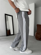 Thick Striped Straight Leg Sweatpants