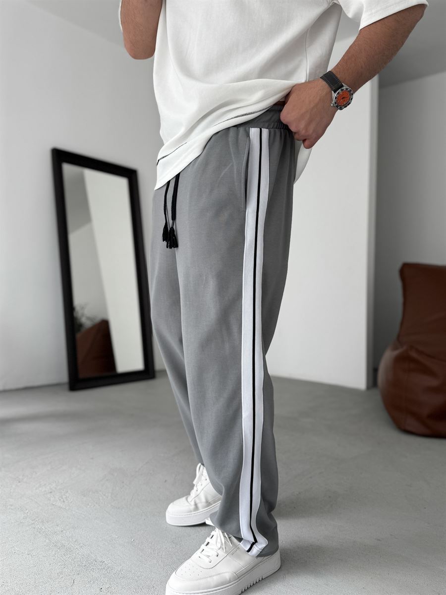 Thick Striped Straight Leg Sweatpants