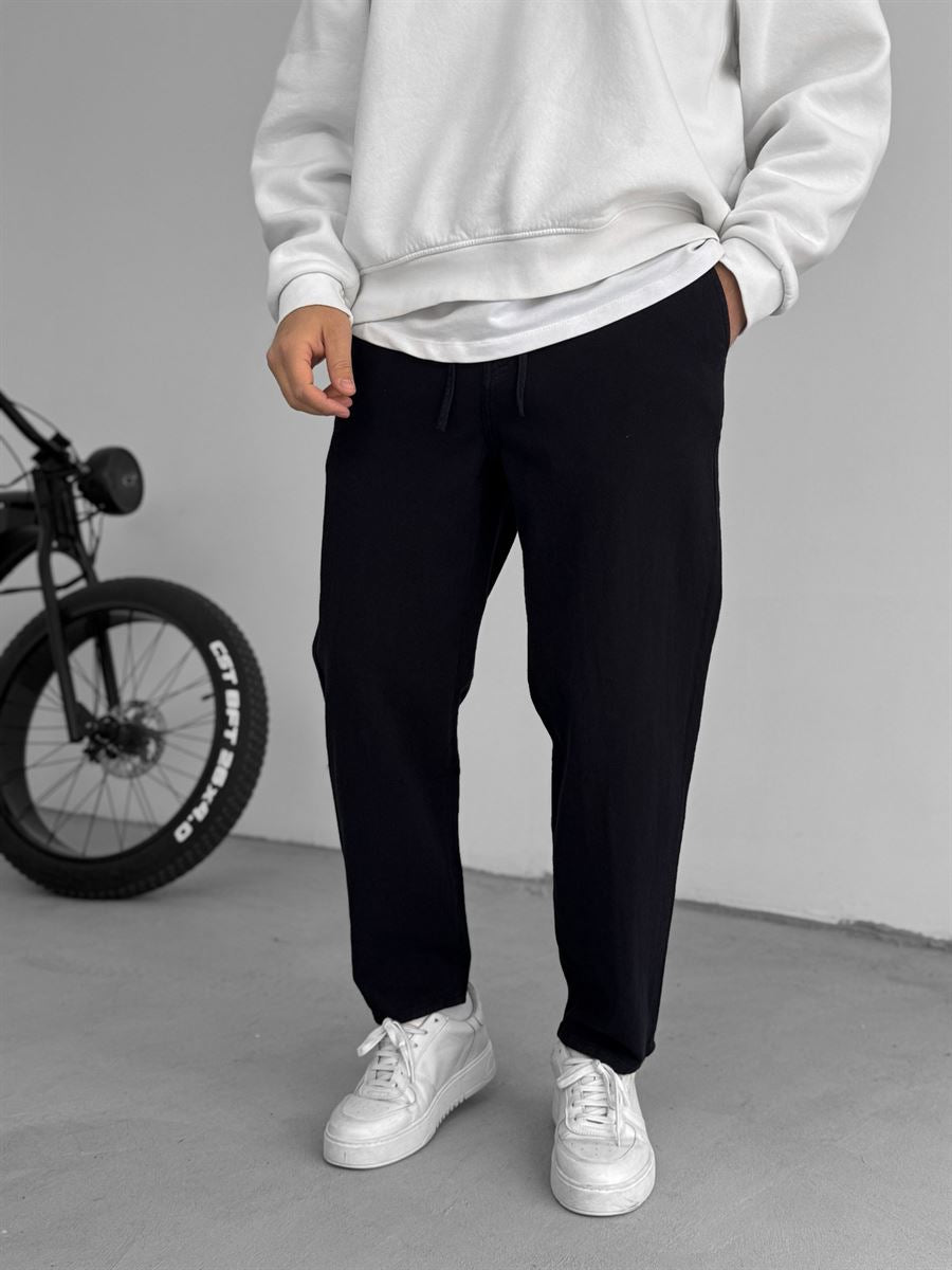 Textured Basic Cotton Pants