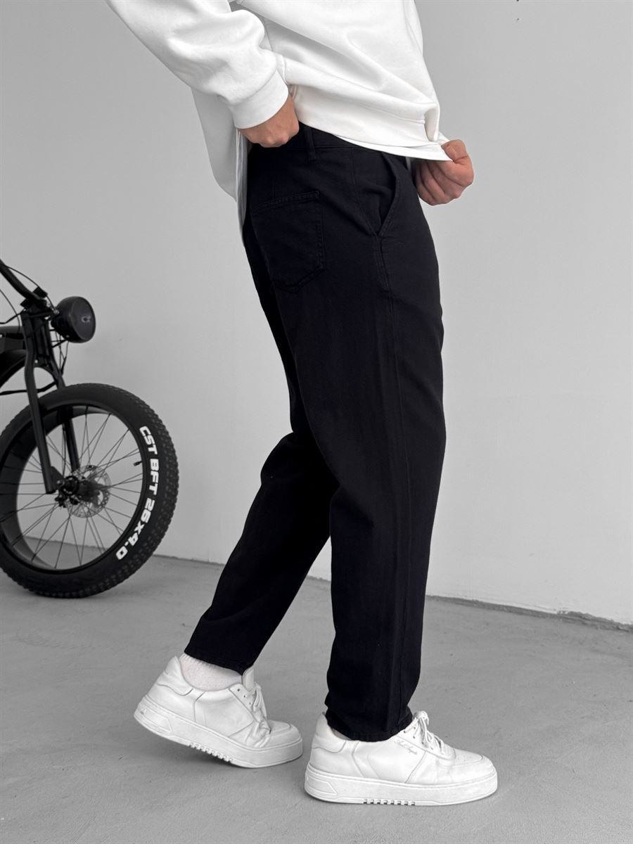 Textured Basic Cotton Pants