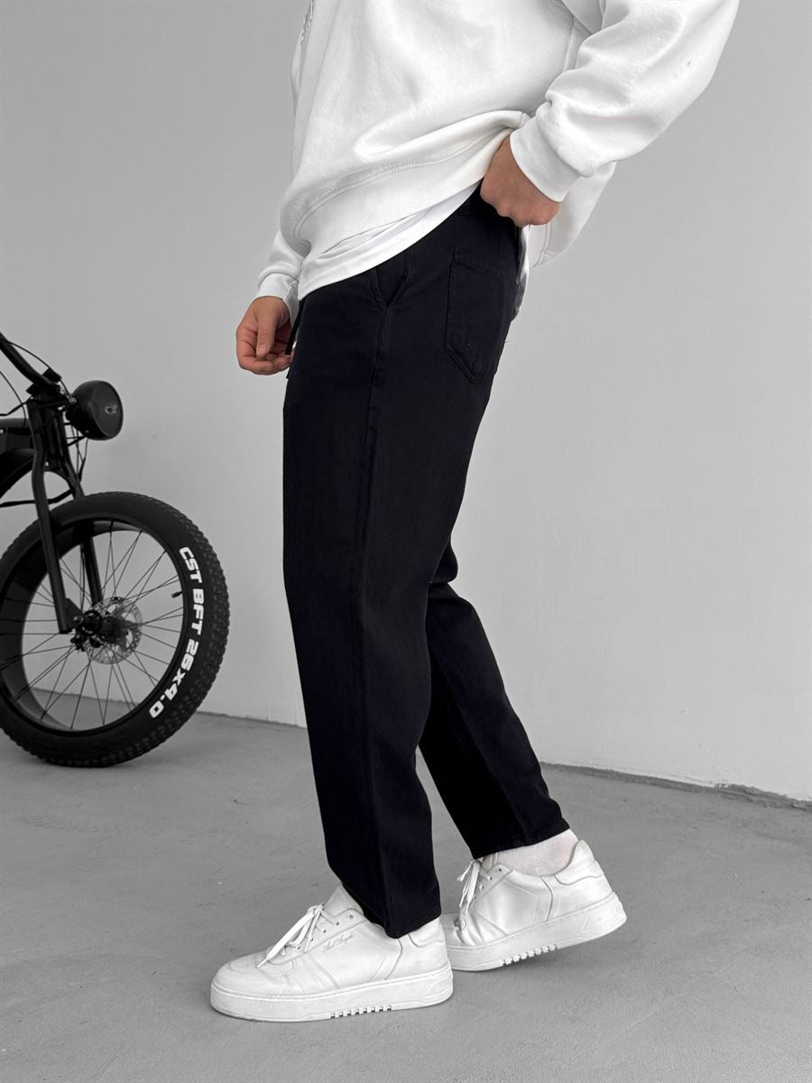 Textured Basic Cotton Pants