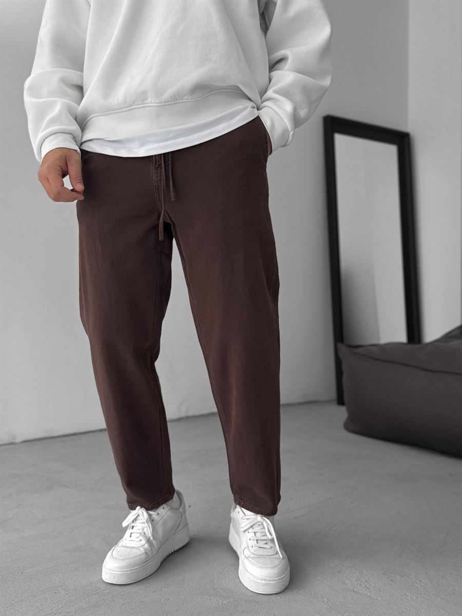 Textured Basic Cotton Pants