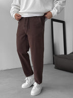 Textured Basic Cotton Pants