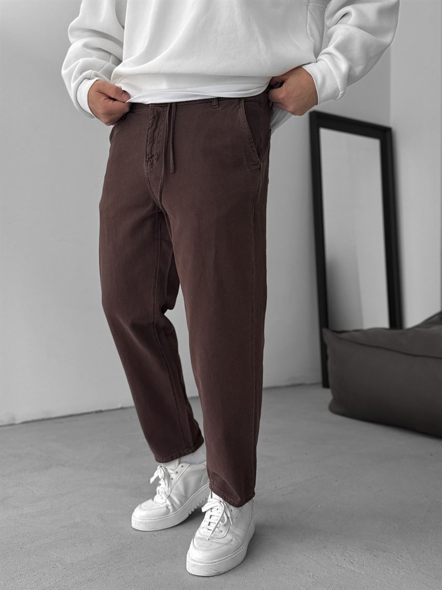 Textured Basic Cotton Pants