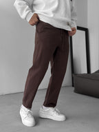 Textured Basic Cotton Pants