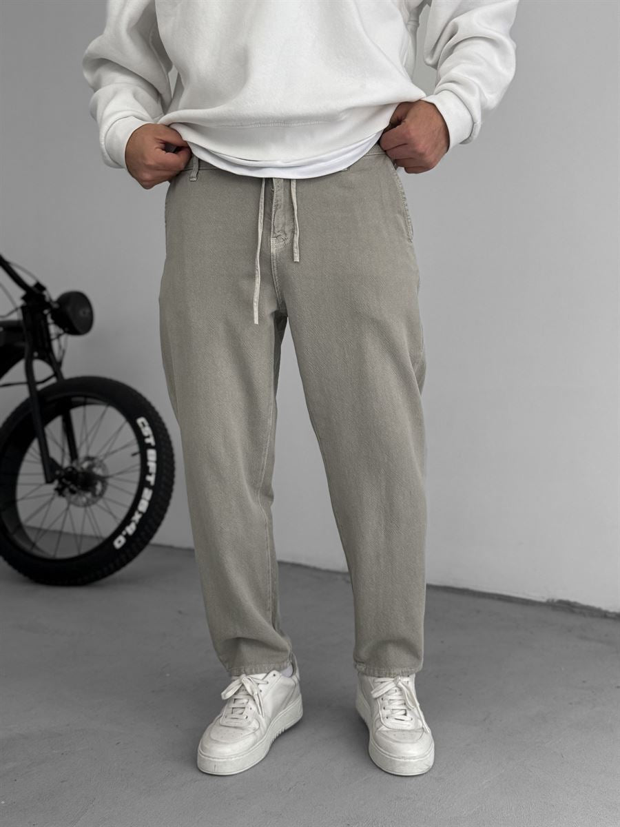 Textured Basic Cotton Pants