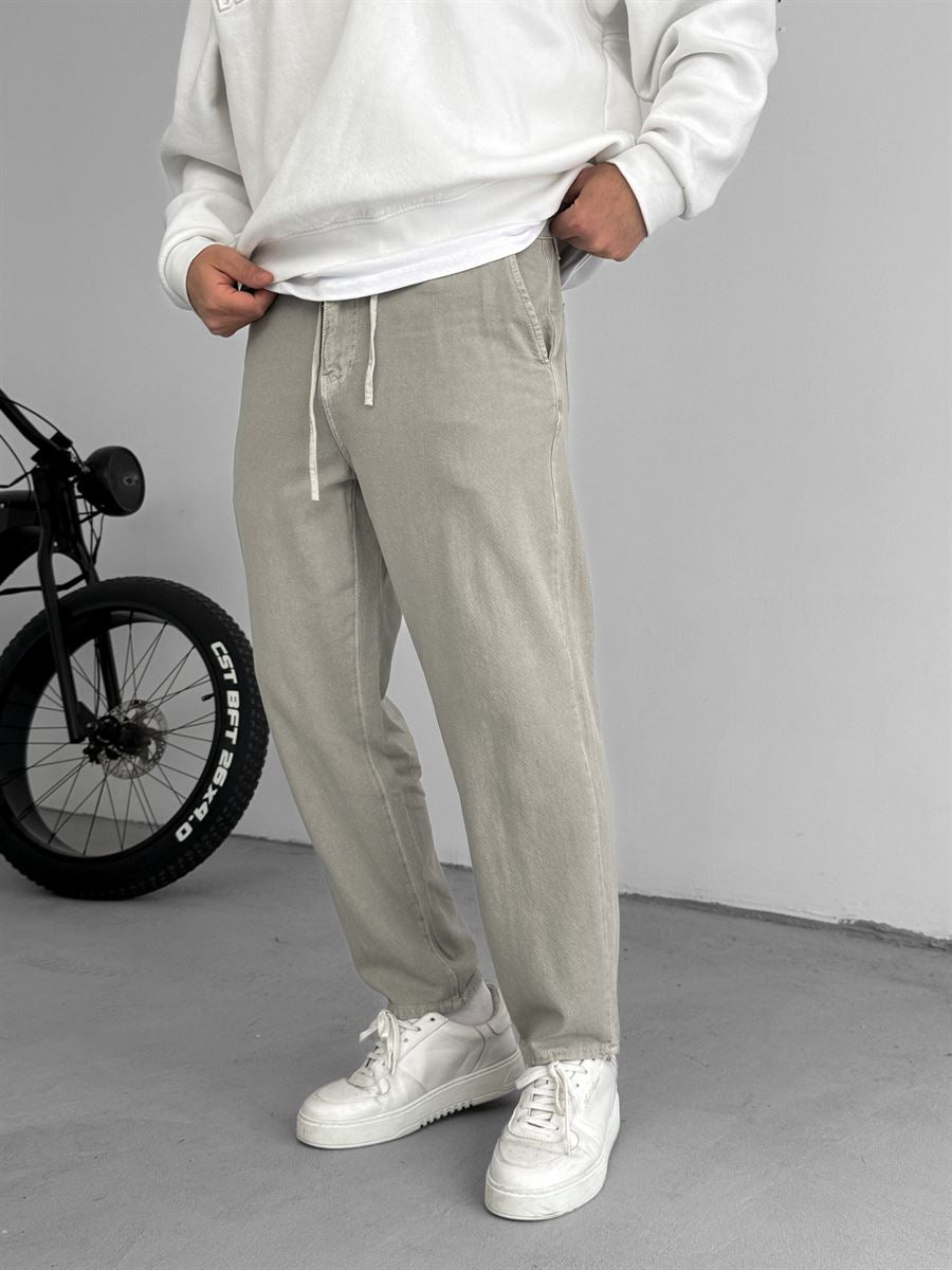 Textured Basic Cotton Pants