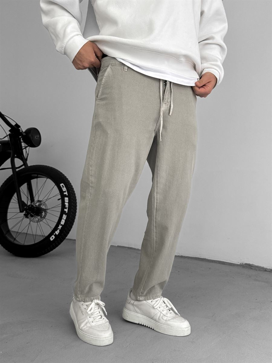Textured Basic Cotton Pants